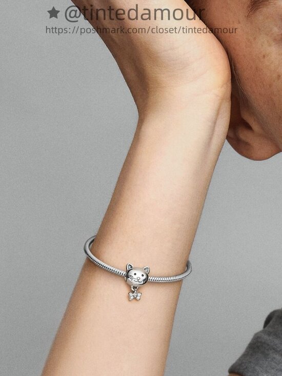 Pandora Pet Cat & Bow Charm|Pendant - Picture 2 of 2